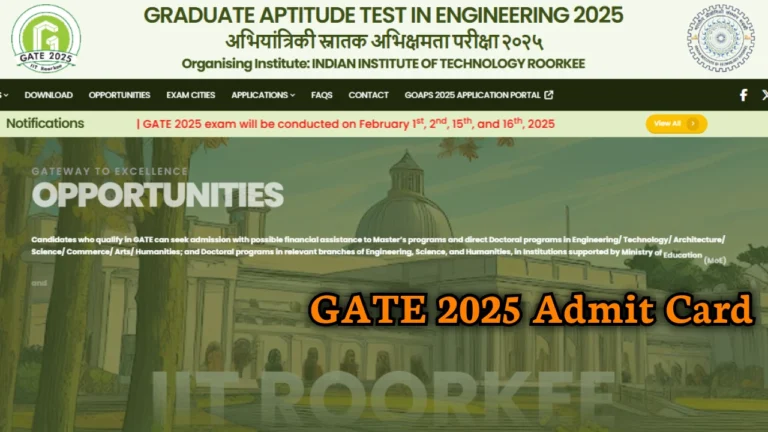 Basic Details About GATE 2025 Admit Card