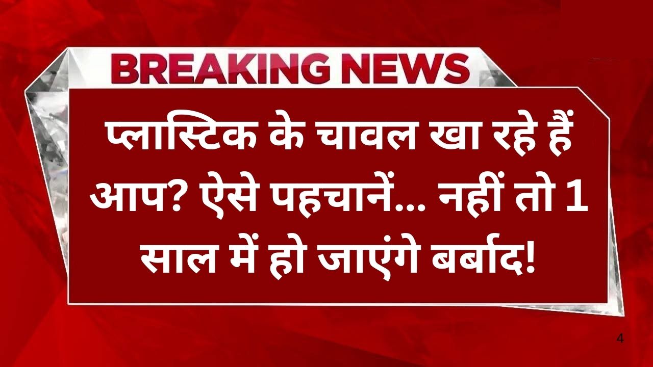 प्लास्टिक के चावल खा रहे हैं आप ऐसे पहचानें… नहीं तो 1 साल में हो जाएंगे बर्बाद!